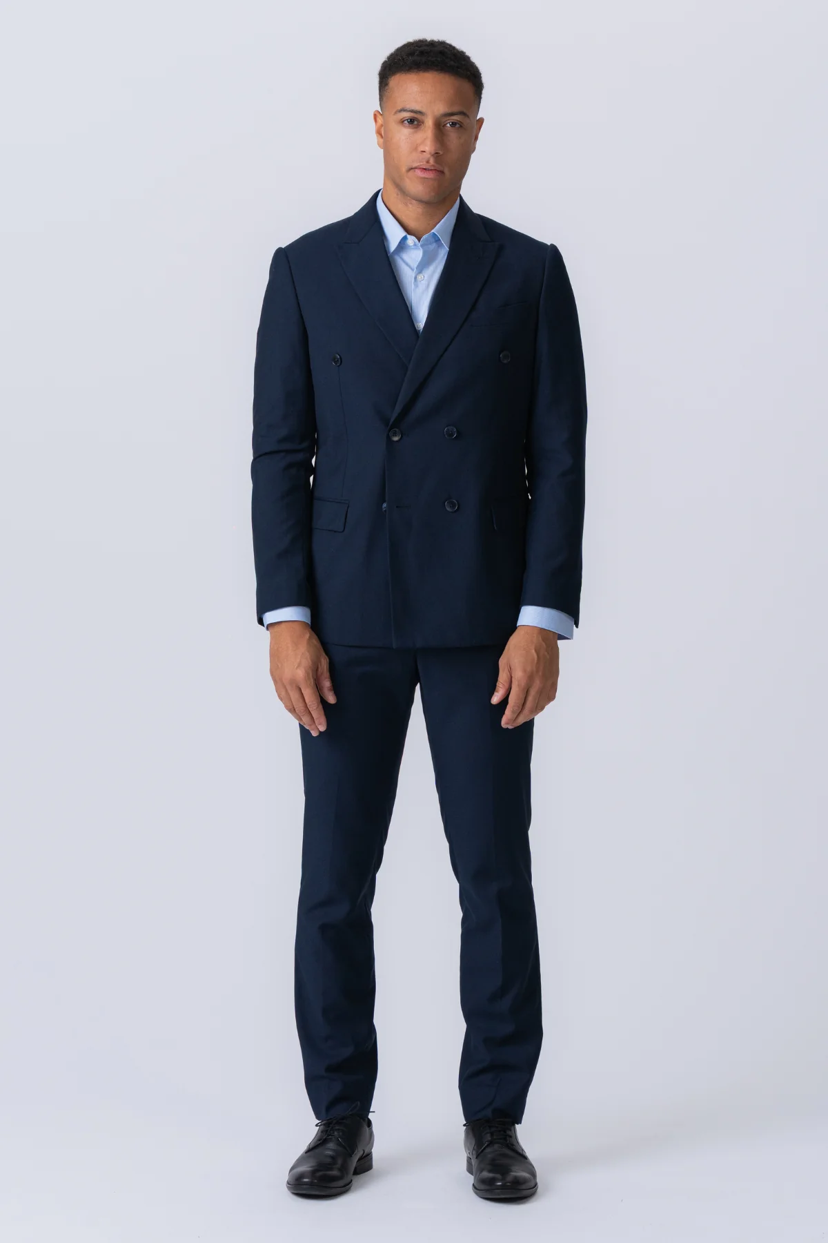 Premium Double-breasted Suit (Navy) - Image 2