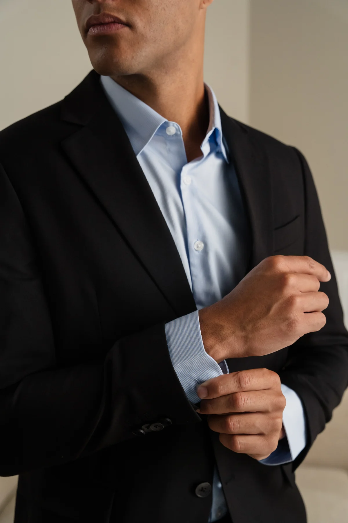 Premium Single-breasted Blazer - Black - Image 4
