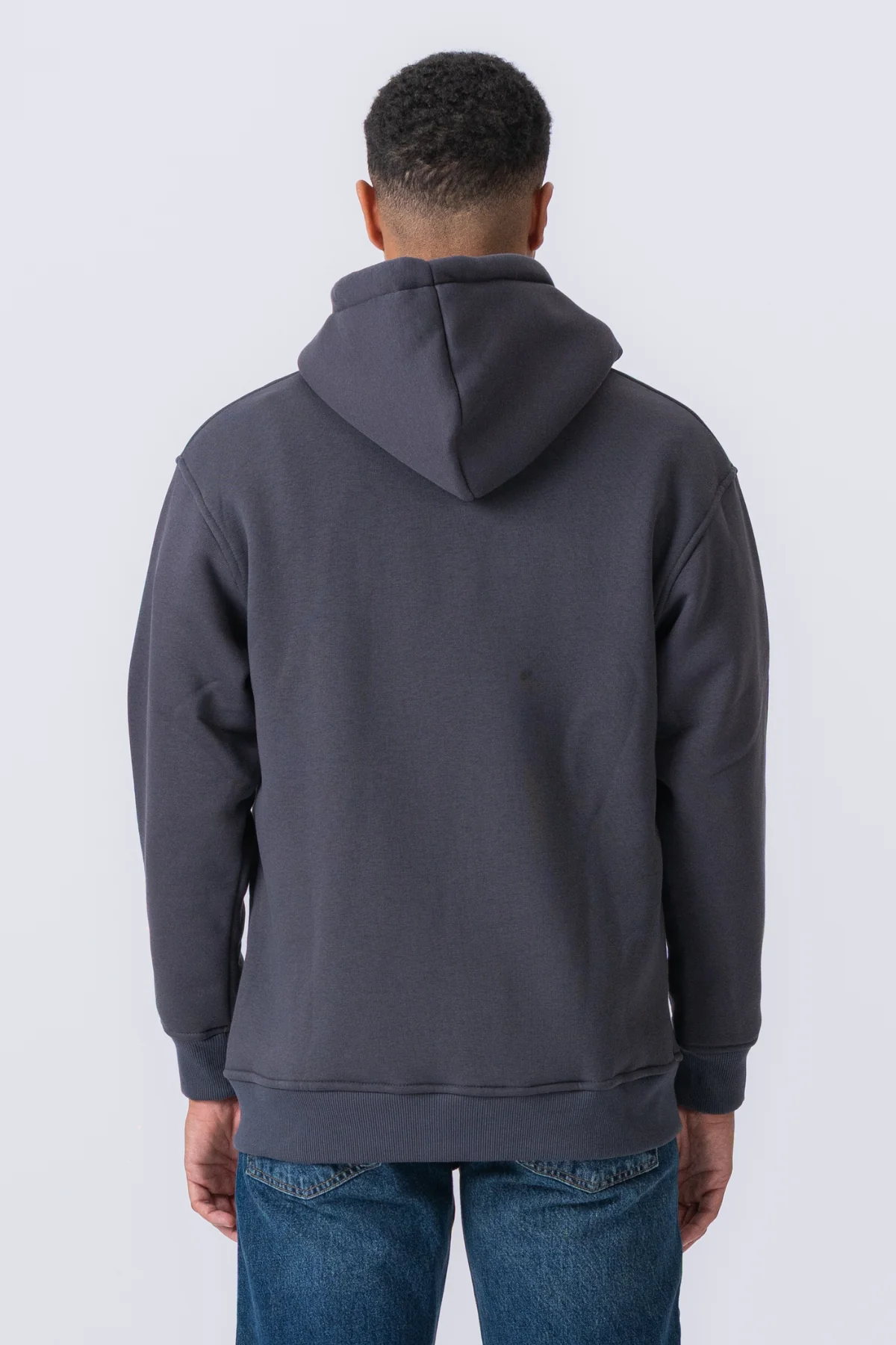 Relaxed Zip Hoodie - Dark Grey - Image 6