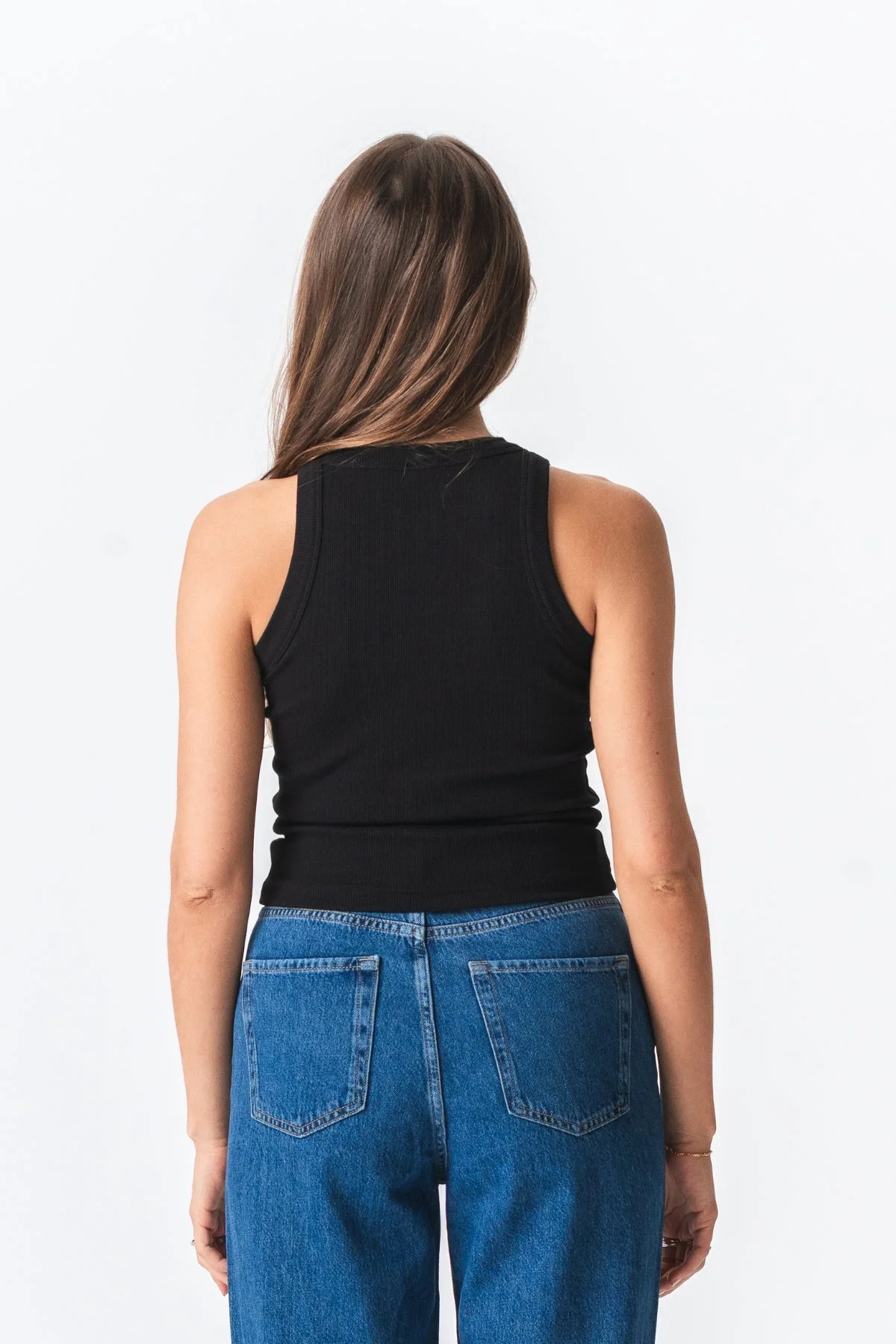 Ribbed Top - Black - Image 4