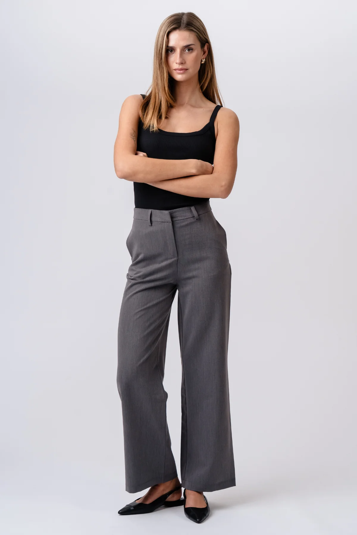 Rosalie Wide Pants - Grey - Image 5