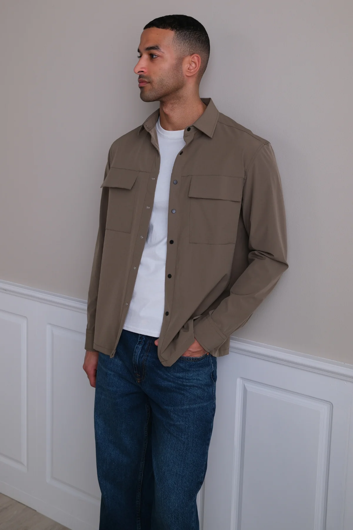 Silas Overshirt - Khaki - Image 3