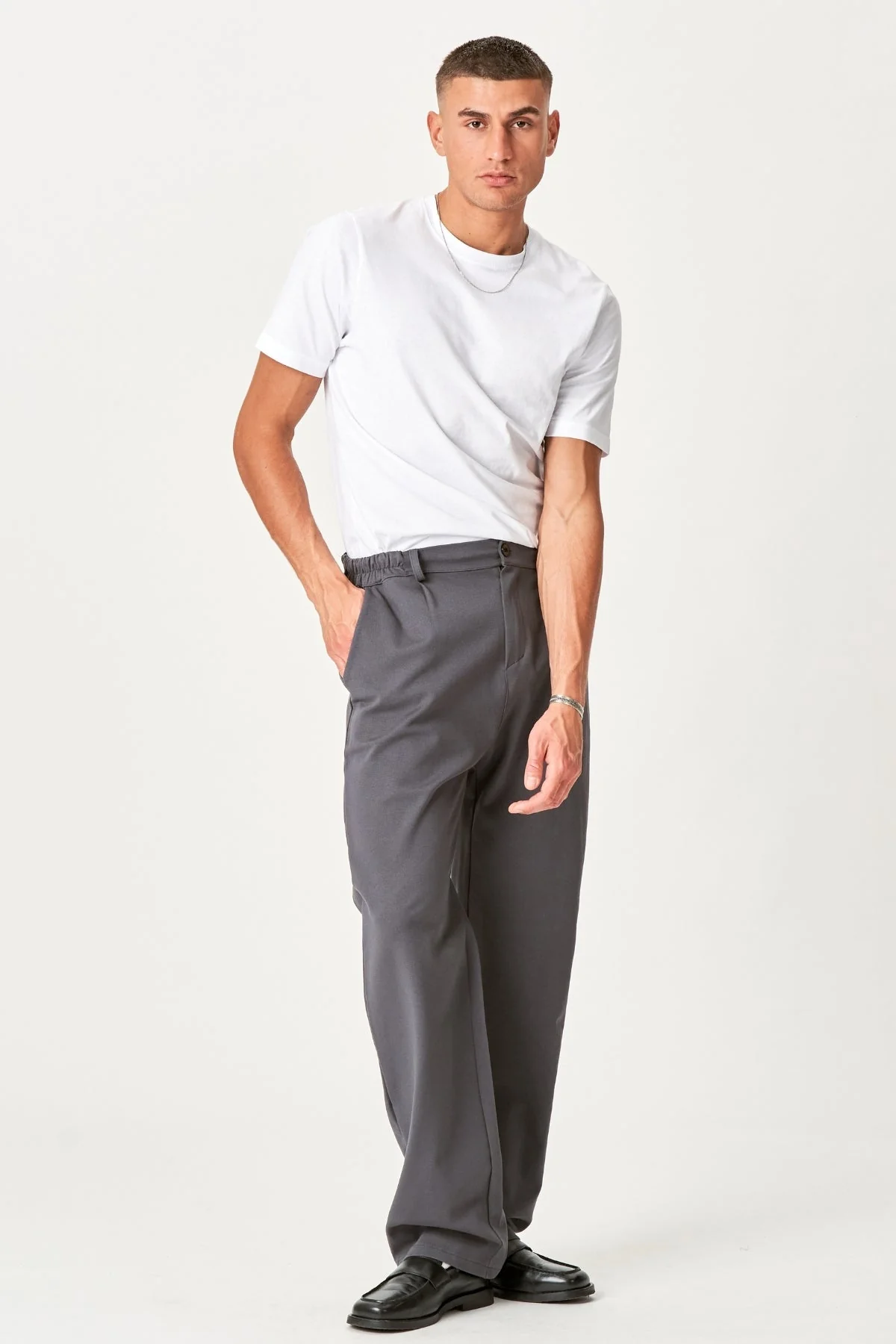 Suit Pants Loose - Steel Grey - Image 4