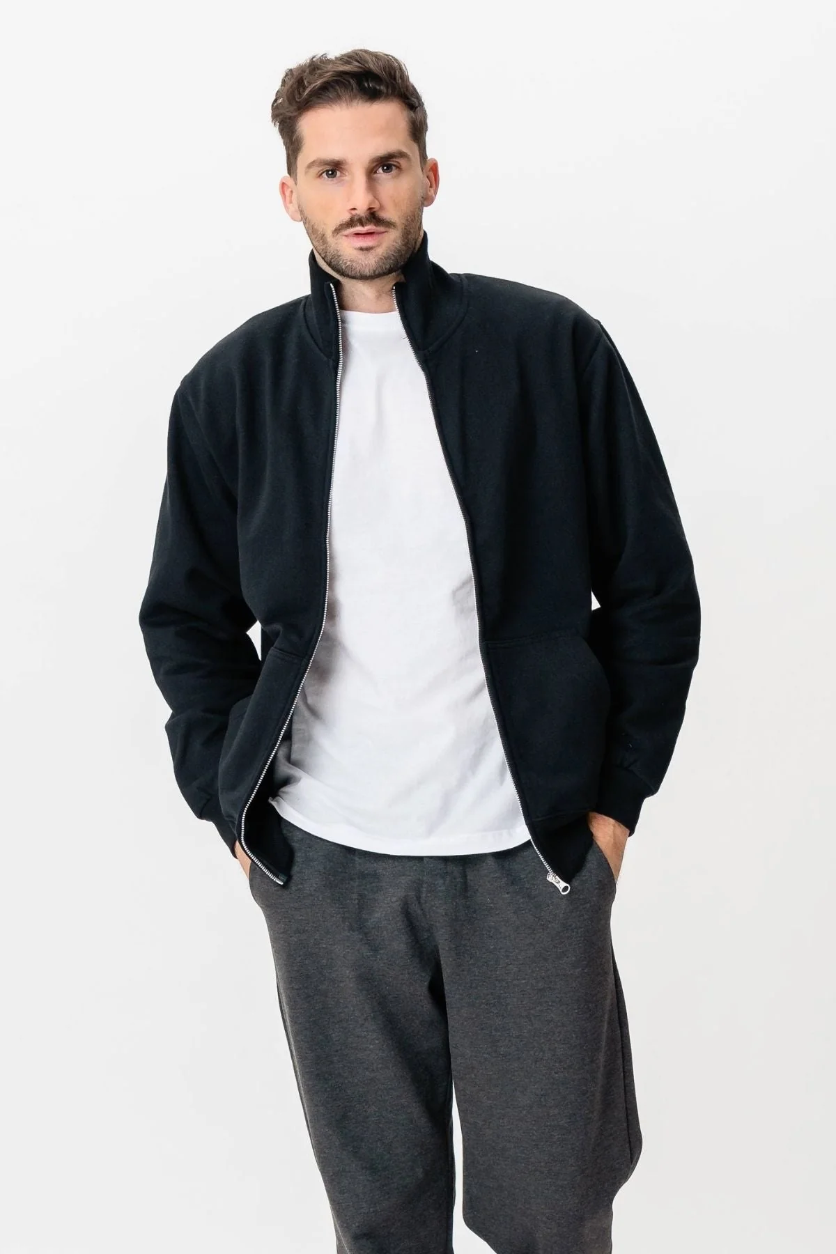 Sweatshirt Zip - Black - Image 2