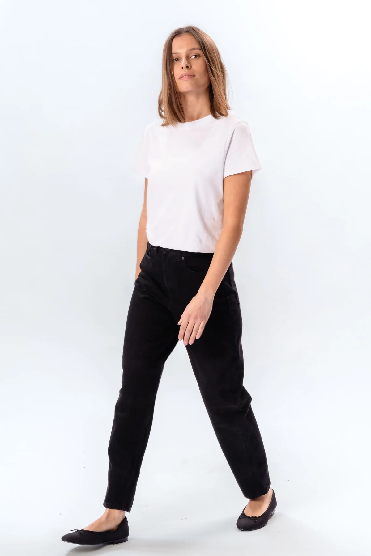 The Original Performance Mom Jeans - Black Denim - Image 5