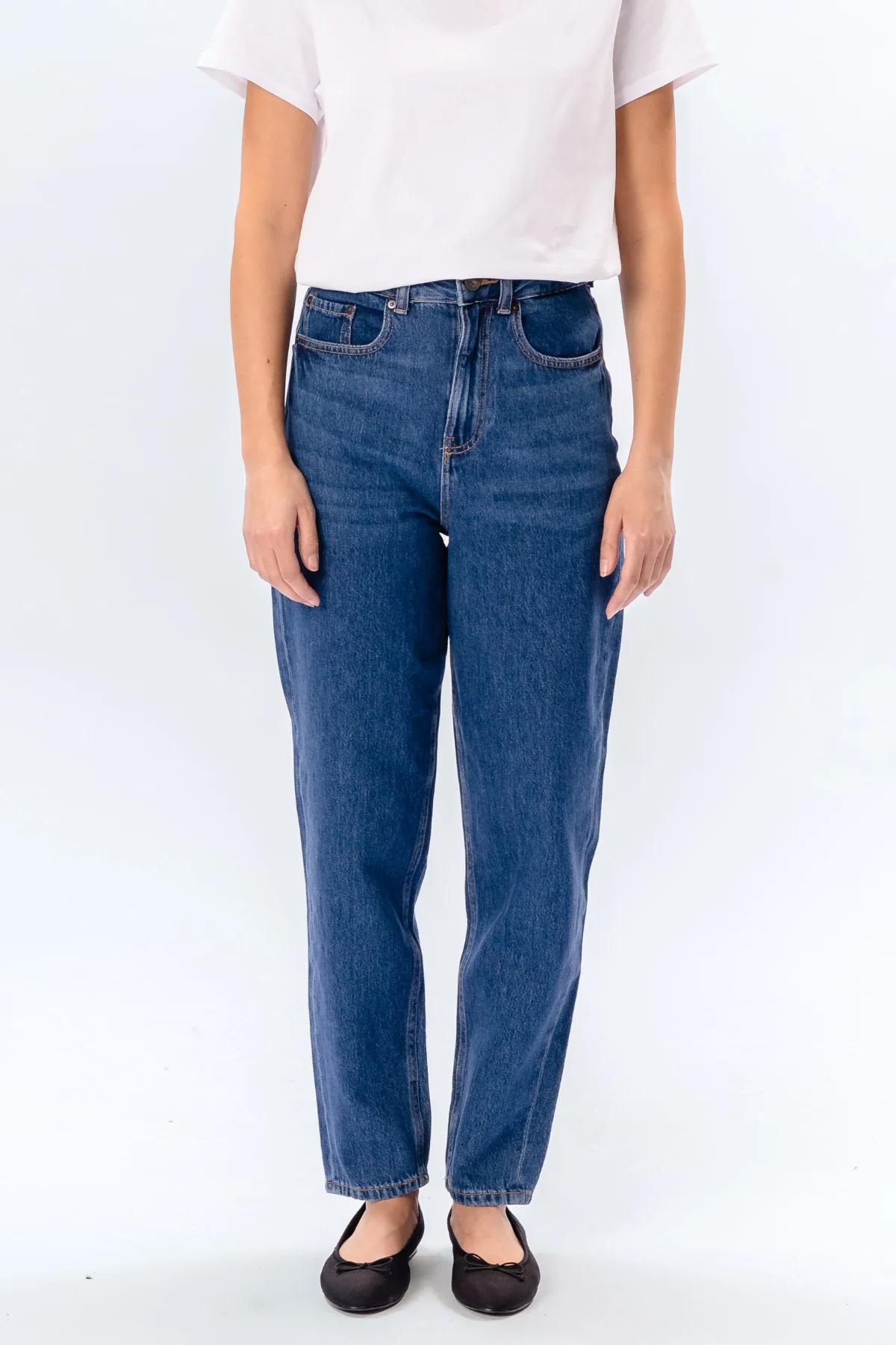 The Original Performance Mom Jeans - Medium Blue Denim - Image 3