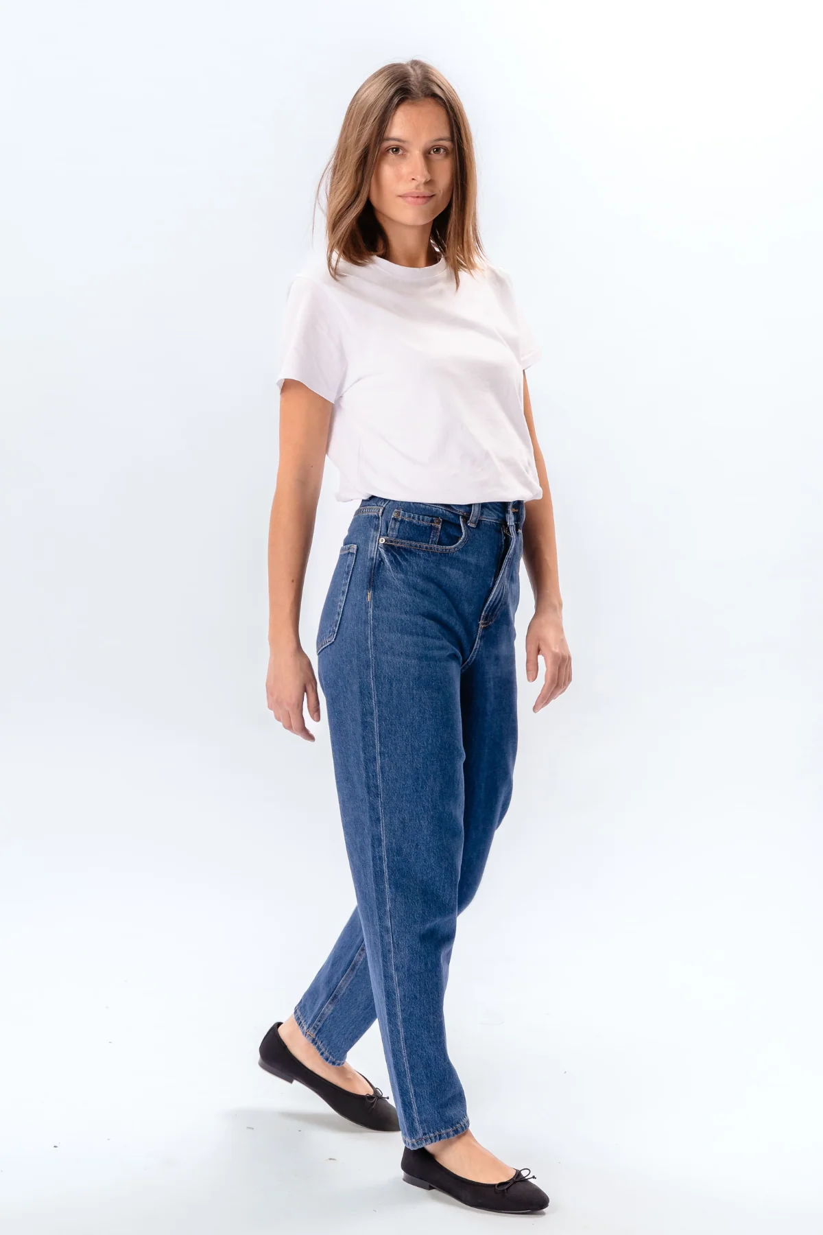The Original Performance Mom Jeans - Medium Blue Denim - Image 6