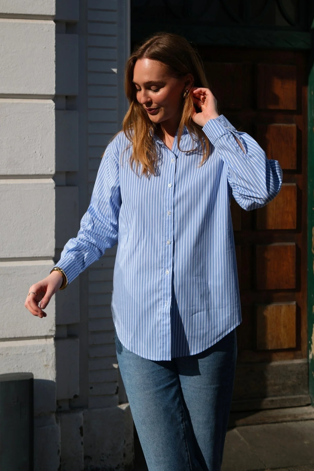 Tutta LO L/S Shirt - Cornflower Blue - Image 4