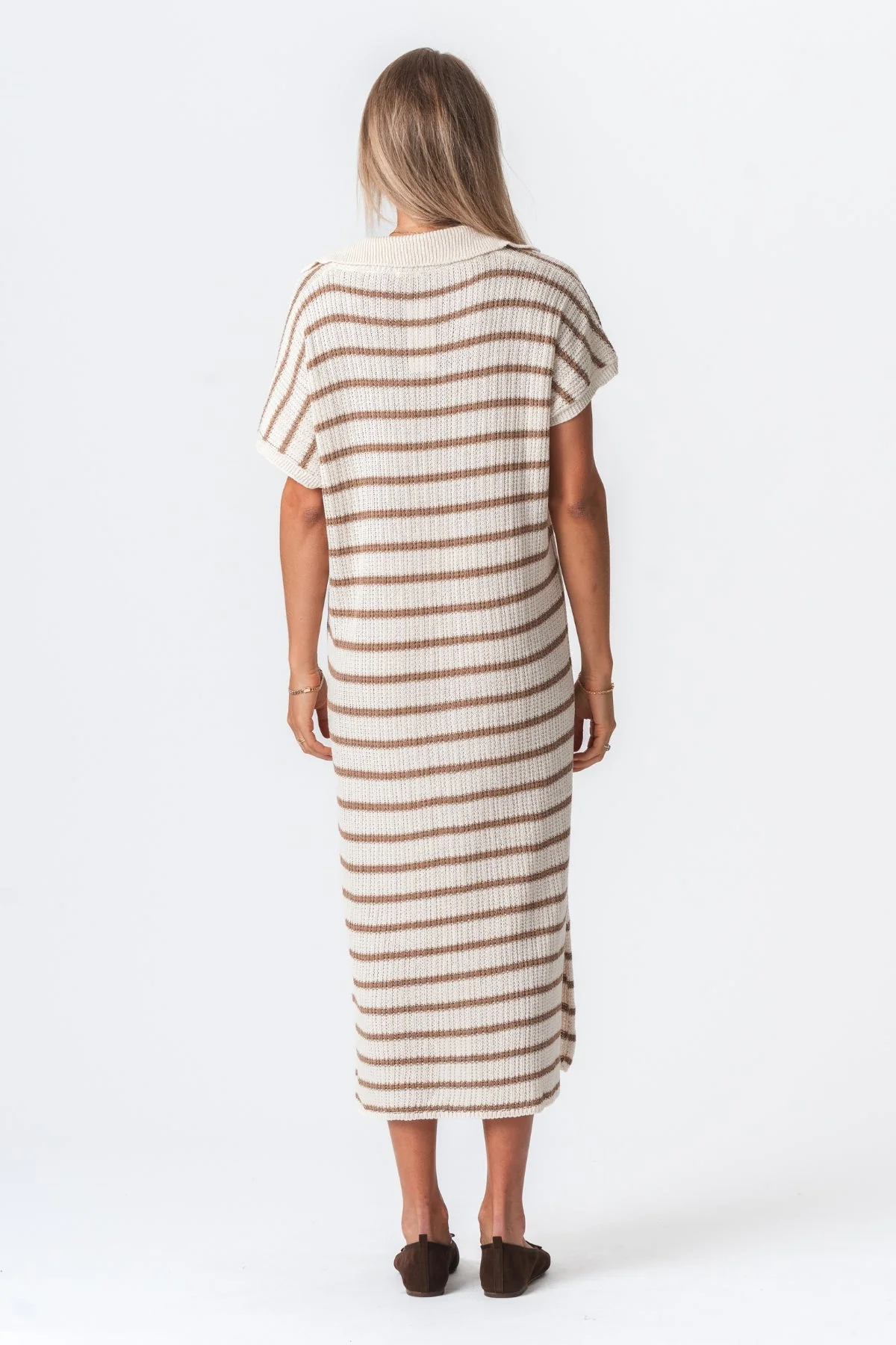 Victoria Dress - White-Beige - Image 5