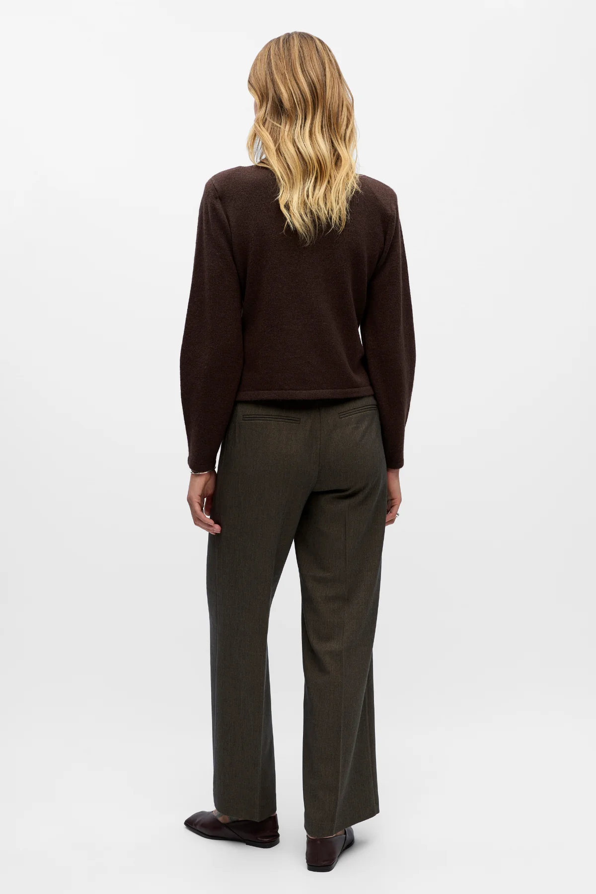 Zari Knit Cardigan - Seal Brown Melange - Image 5